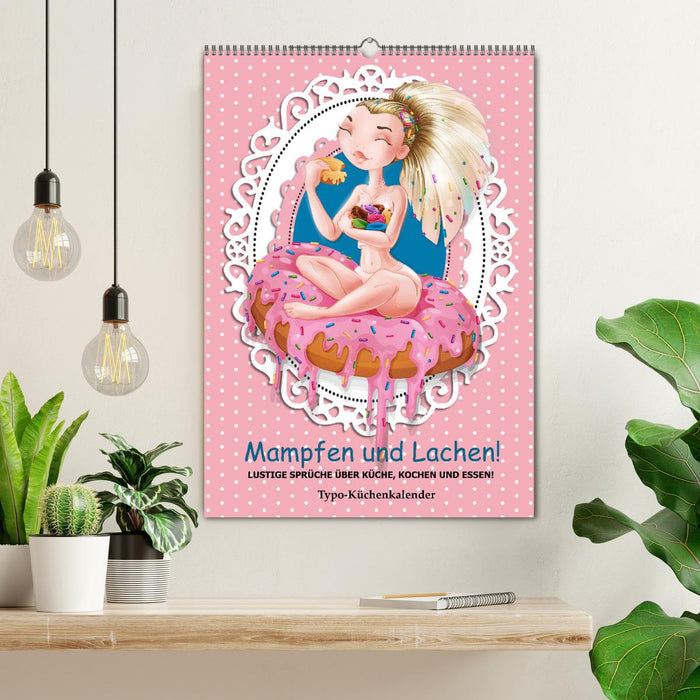 Mampfen und Lachen! Lustige Sprüche über Küche, kochen und essen (CALVENDO Wandkalender 2026)