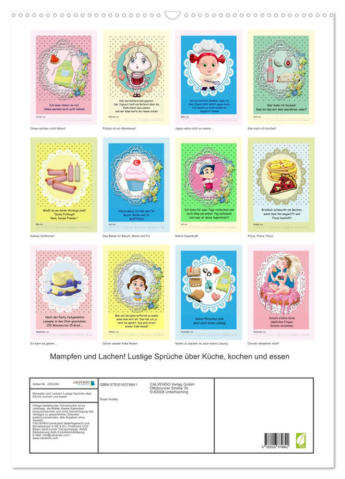 Mampfen und Lachen! Lustige Sprüche über Küche, kochen und essen (CALVENDO Wandkalender 2026)