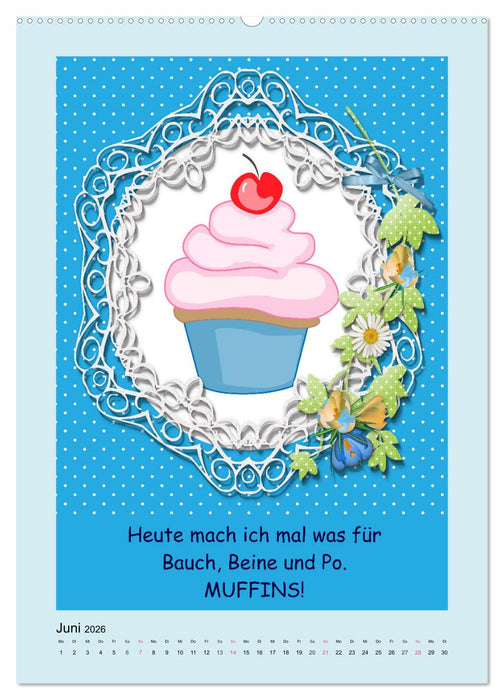 Mampfen und Lachen! Lustige Sprüche über Küche, kochen und essen (CALVENDO Wandkalender 2026)