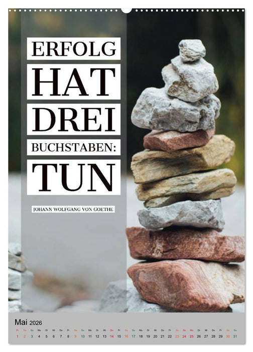 Aktiviere Deine Motivation Weisheiten und Sprüche (CALVENDO Wandkalender 2026)
