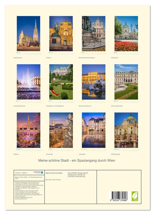 Meine schöne Stadt - ein Spaziergang durch Wien (CALVENDO Premium Wandkalender 2026)