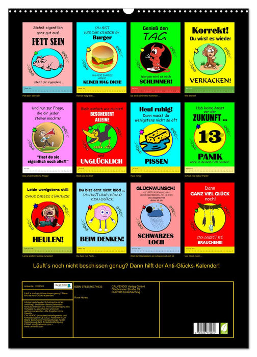 Läuft´s noch nicht beschissen genug? Dann hilft der Anti-Glücks-Kalender! (CALVENDO Wandkalender 2026)