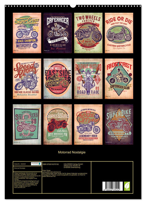 Motorrad Nostalgie (CALVENDO Premium Wandkalender 2026)