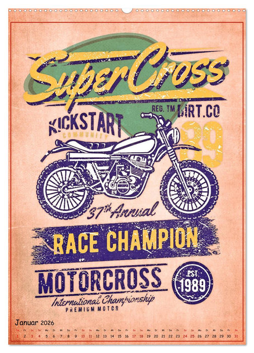 Motorrad Nostalgie (CALVENDO Premium Wandkalender 2026)