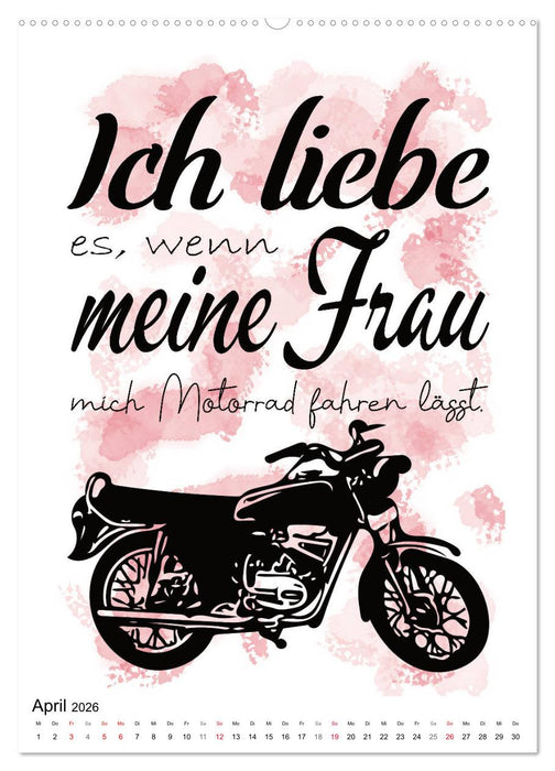 Biker-Sprüche (CALVENDO Wandkalender 2026)