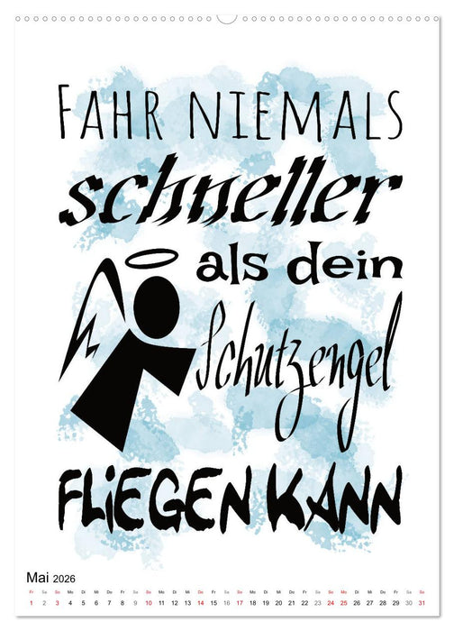 Biker-Sprüche (CALVENDO Wandkalender 2026)