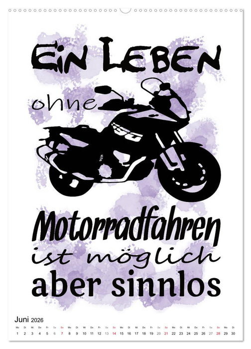 Biker-Sprüche (CALVENDO Wandkalender 2026)