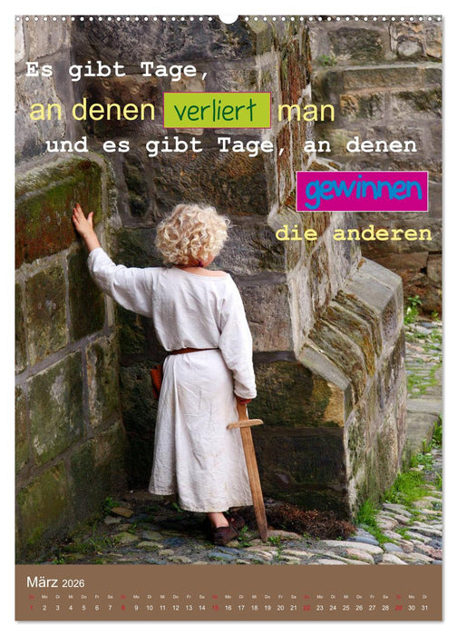 Nimm das Leben leicht, auch wenn's manchmal schwerfällt (CALVENDO Wandkalender 2026)