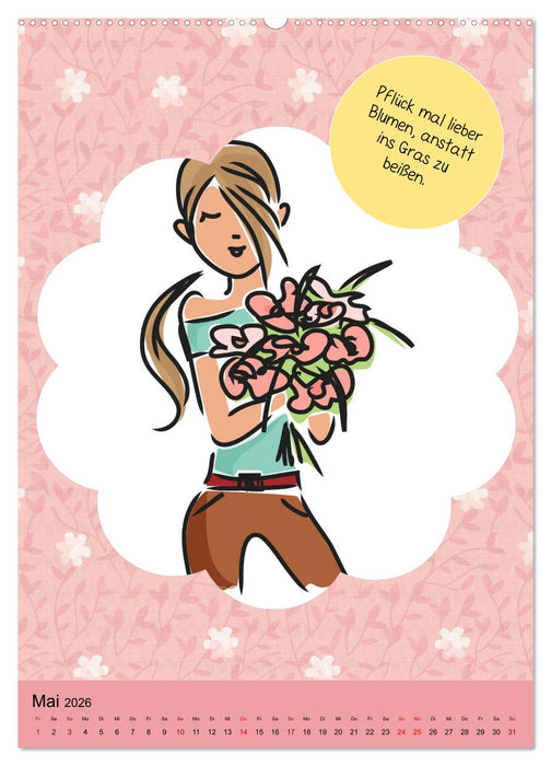 Lachen ist gesund! Aufmunternde und lustige Sprüche (CALVENDO Premium Wandkalender 2026)