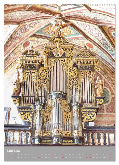 Barock Orgeln, Königinnen der Instrumente (CALVENDO Premium Wandkalender 2026)