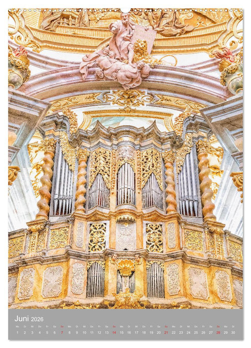 Barock Orgeln, Königinnen der Instrumente (CALVENDO Premium Wandkalender 2026)
