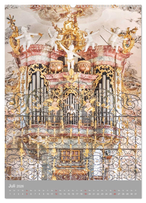 Barock Orgeln, Königinnen der Instrumente (CALVENDO Premium Wandkalender 2026)