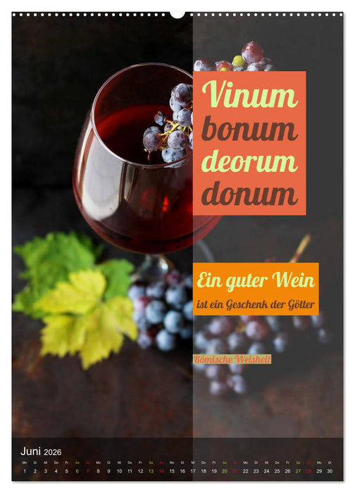 WEIN Weisheiten und Sprichworte (CALVENDO Premium Wandkalender 2026)