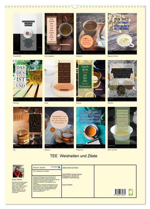 TEE Weisheiten und Zitate (CALVENDO Wandkalender 2026)