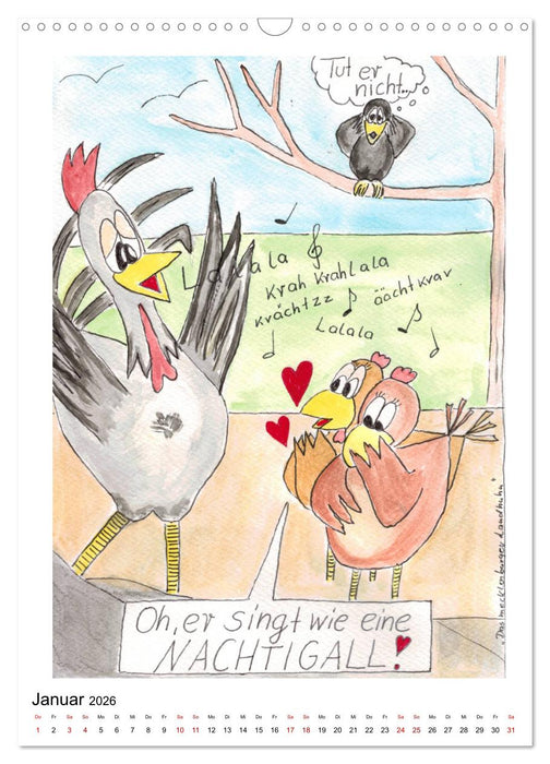 Das mecklenburger Landhuhn (CALVENDO Wandkalender 2026)