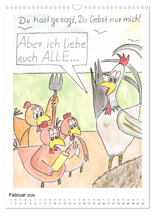 Das mecklenburger Landhuhn (CALVENDO Wandkalender 2026)