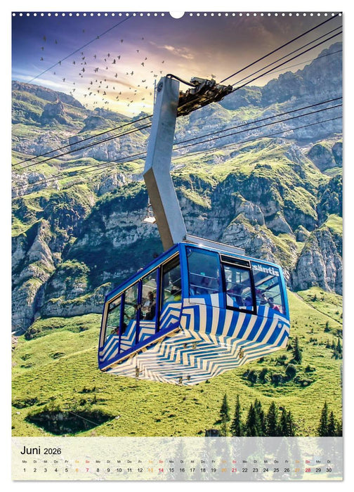 Nervenkitzel Seilbahn (CALVENDO Premium Wandkalender 2026)