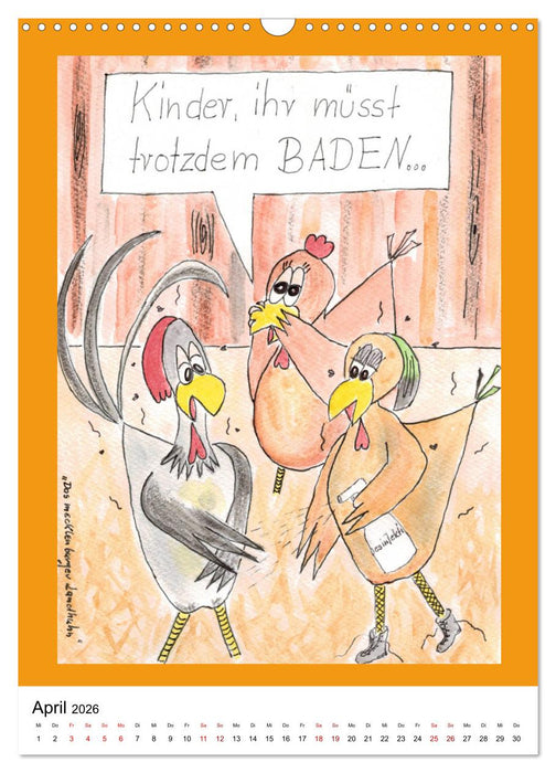 Das mecklenburger Landhuhn "Krisenhühner" (CALVENDO Wandkalender 2026)