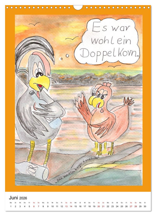 Das mecklenburger Landhuhn "Krisenhühner" (CALVENDO Wandkalender 2026)