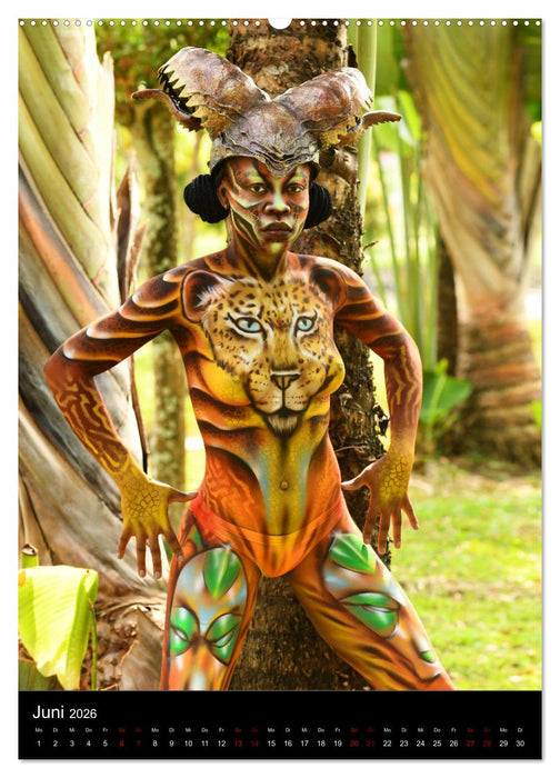 Equatorial Guinea Bodypainting Festival "Origins" (CALVENDO Premium Wandkalender 2026)
