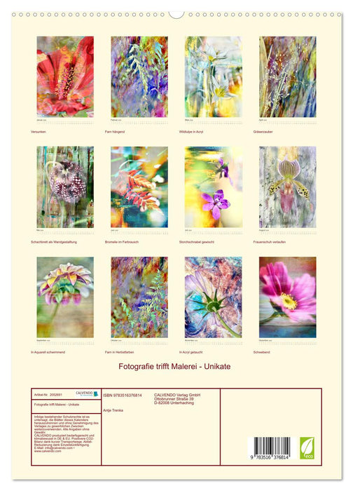 Fotografie trifft Malerei - Unikate (CALVENDO Premium Wandkalender 2026)