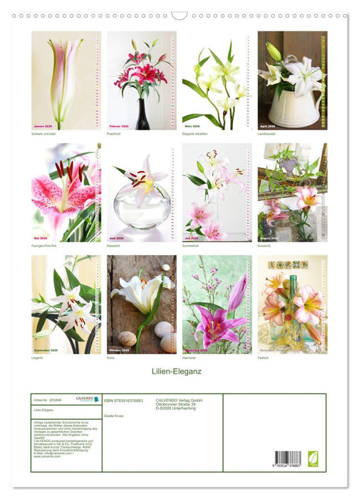 Lilien-Eleganz (CALVENDO Wandkalender 2026)