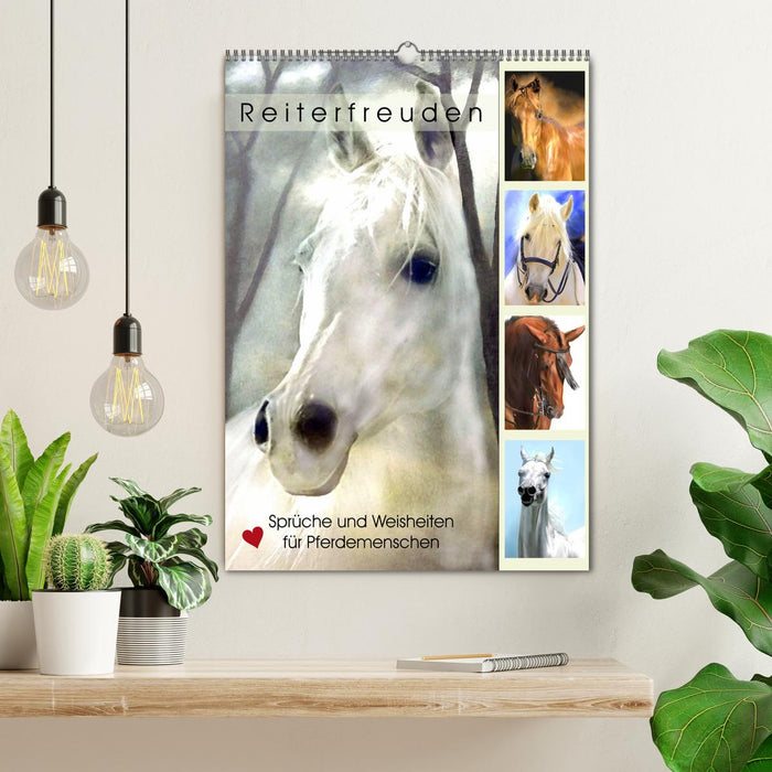 Reiterfreuden. Sprüche und Weisheiten für Pferdemenschen (CALVENDO Wandkalender 2026)