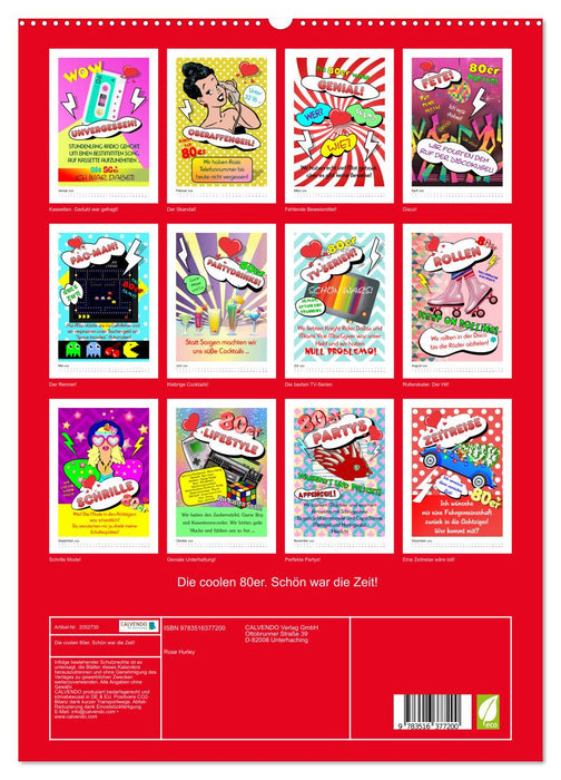 Die coolen 80er. Schön war die Zeit! (CALVENDO Premium Wandkalender 2026)