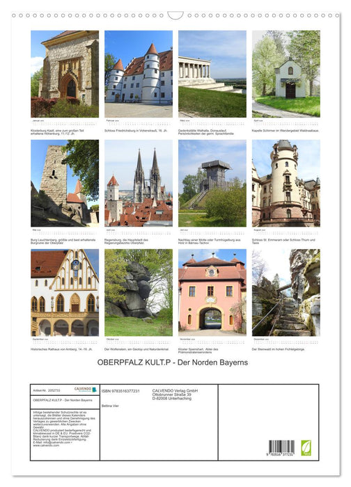 OBERPFALZ KULT.P - Der Norden Bayerns (CALVENDO Wandkalender 2026)