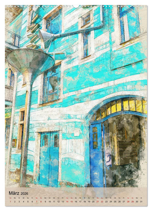 Dresden wie gemalt (CALVENDO Wandkalender 2026)