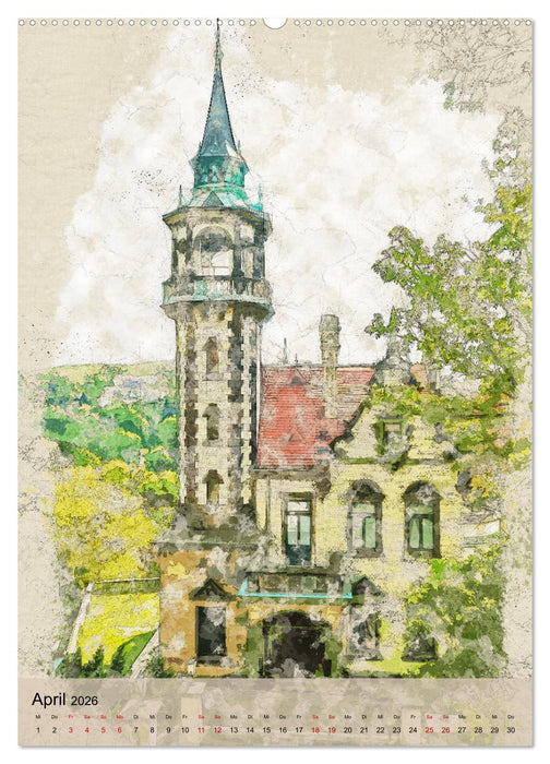 Dresden wie gemalt (CALVENDO Wandkalender 2026)