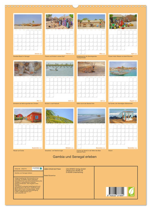 Gambia und Senegal erleben (CALVENDO Premium Wandkalender 2026)