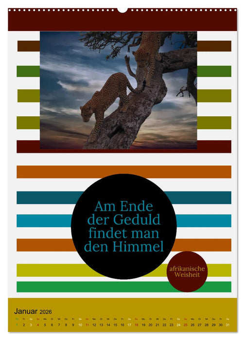 Kenia..mit einem Hauch Poesie - Weisheiten und Zitate (CALVENDO Wandkalender 2026)