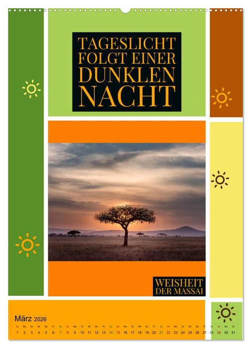Kenia..mit einem Hauch Poesie - Weisheiten und Zitate (CALVENDO Wandkalender 2026)