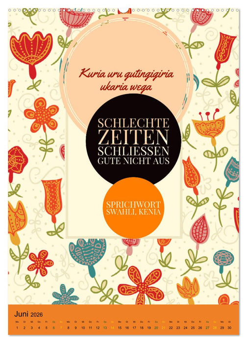 Kenia..mit einem Hauch Poesie - Weisheiten und Zitate (CALVENDO Wandkalender 2026)