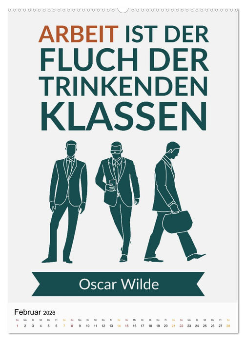 Dichter als Goethe - Der literarische Alkohol-Kalender (CALVENDO Premium Wandkalender 2026)