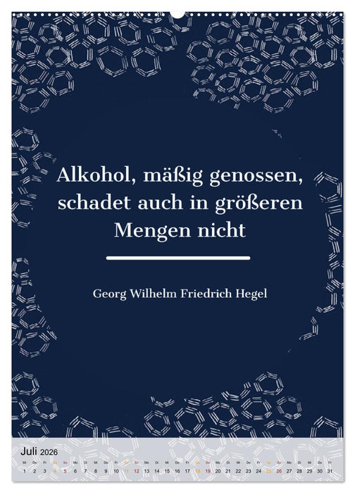 Dichter als Goethe - Der literarische Alkohol-Kalender (CALVENDO Premium Wandkalender 2026)