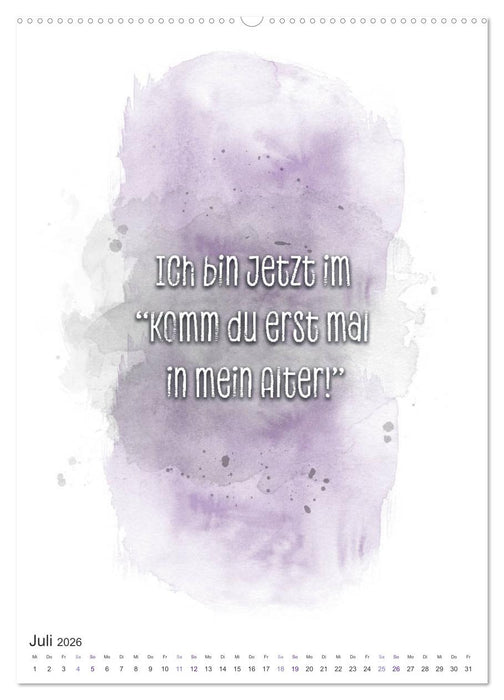 Das Alter ist nur eine Zahl (CALVENDO Premium Wandkalender 2026)