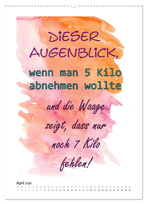 Humor und Ironie. Lustige Sprüche (CALVENDO Premium Wandkalender 2026)