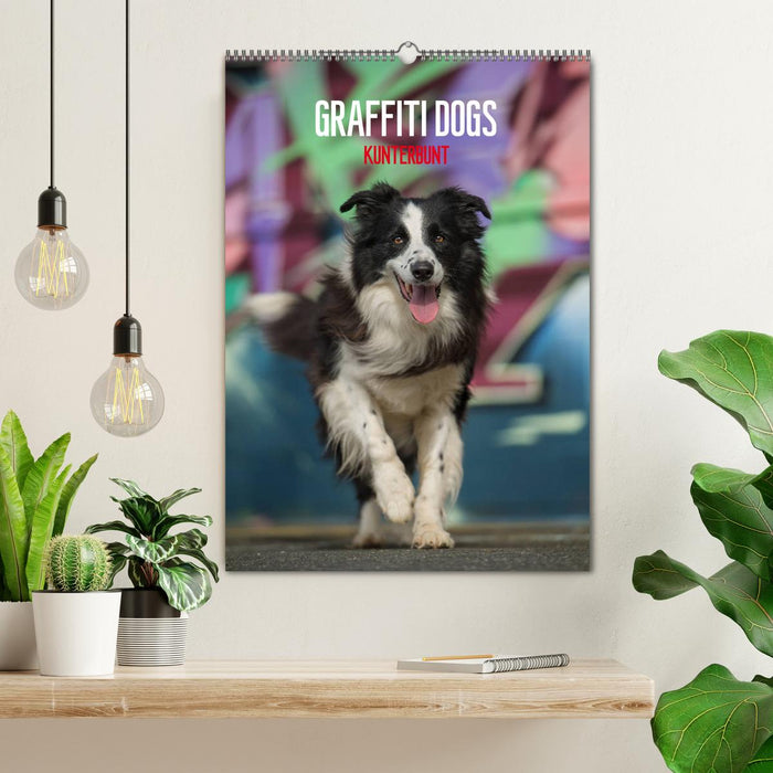 Graffiti Dogs Kunterbunt (CALVENDO Wandkalender 2026)