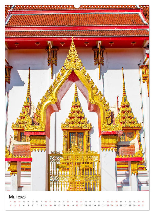 Wat Chalong - Tempel mit ganz speziellem Charme (CALVENDO Wandkalender 2026)
