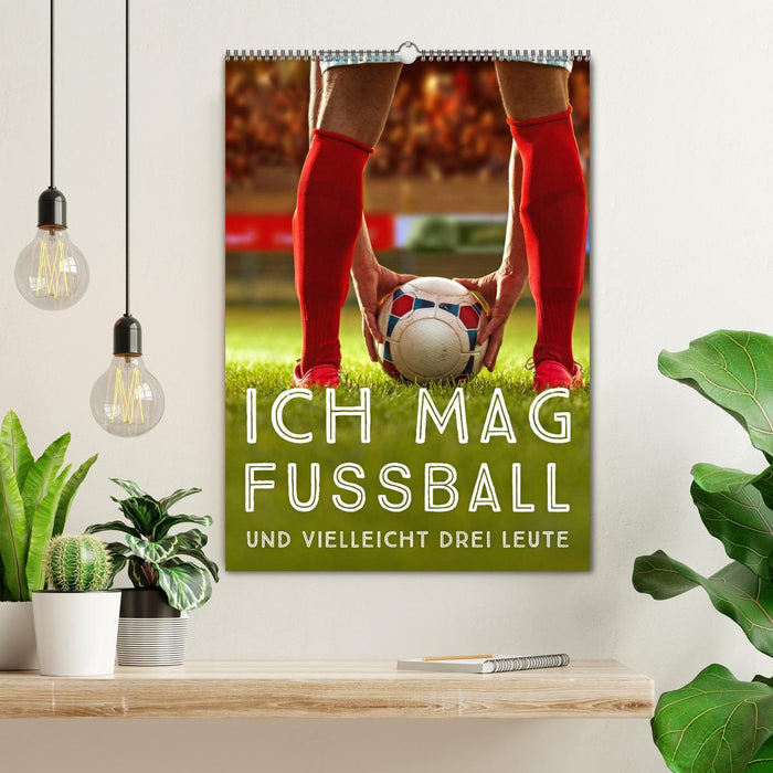Ich mag Fußball… und vielleicht drei Leute. Sprüche und Weisheiten vom Spielfeldrand (CALVENDO Wandkalender 2026)