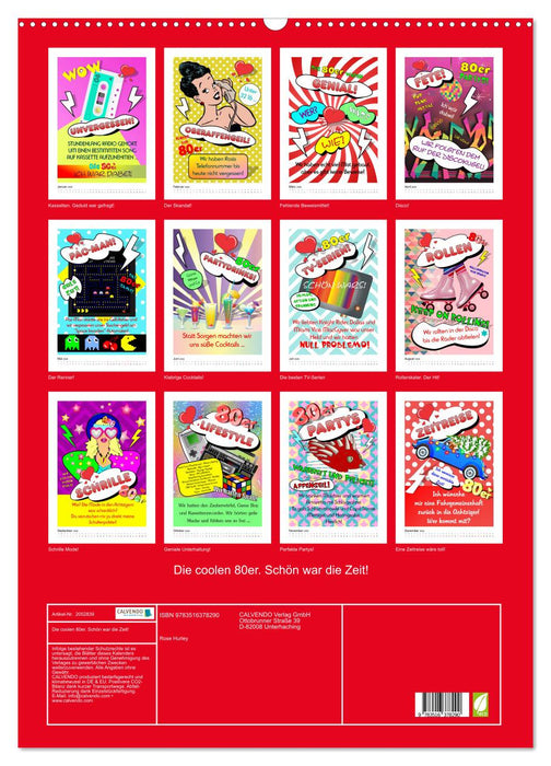 Die coolen 80er. Schön war die Zeit! (CALVENDO Wandkalender 2026)