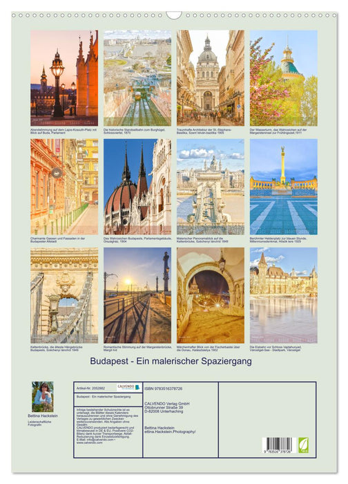Budapest - Ein malerischer Spaziergang (CALVENDO Wandkalender 2026)
