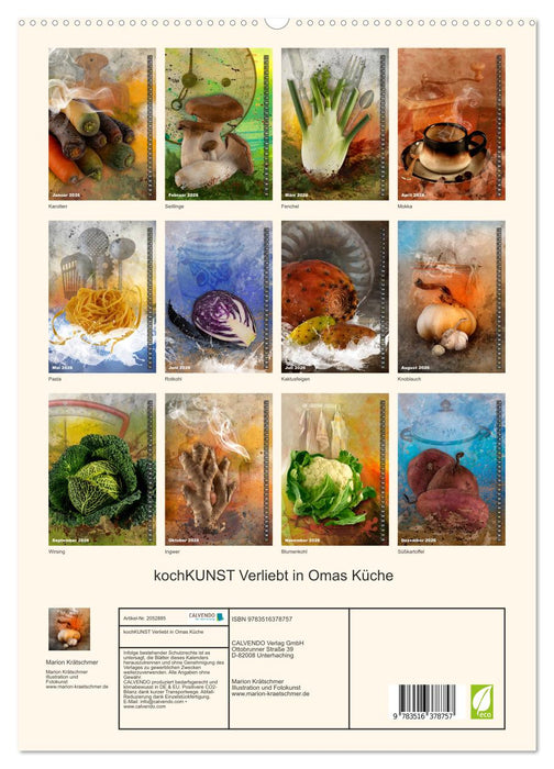 kochKUNST Verliebt in Omas Küche (CALVENDO Premium Wandkalender 2026)