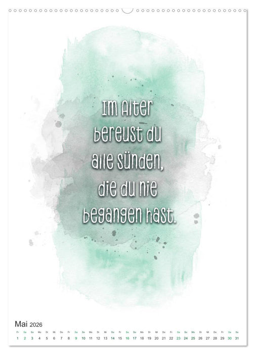 Das Alter ist nur eine Zahl (CALVENDO Wandkalender 2026)