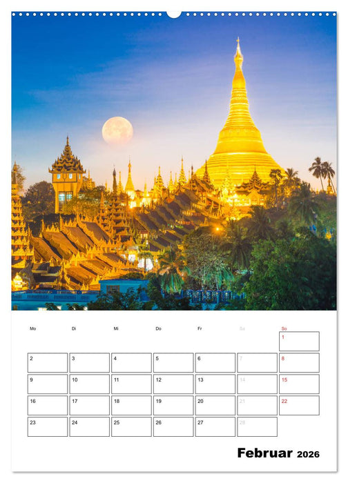 MYANMAR - Mein Urlaubsplaner (CALVENDO Wandkalender 2026)