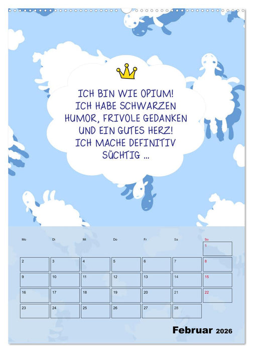 Königin über alles! Typokalender für starke Frauen (CALVENDO Wandkalender 2026)