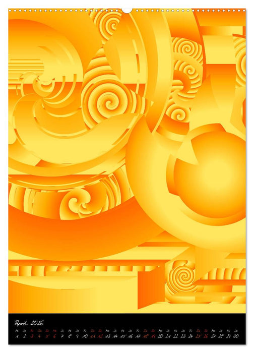 Grafische Farbenfreude (CALVENDO Premium Wandkalender 2026)