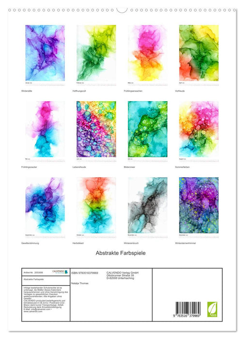 Abstrakte Farbspiele (CALVENDO Premium Wandkalender 2026)